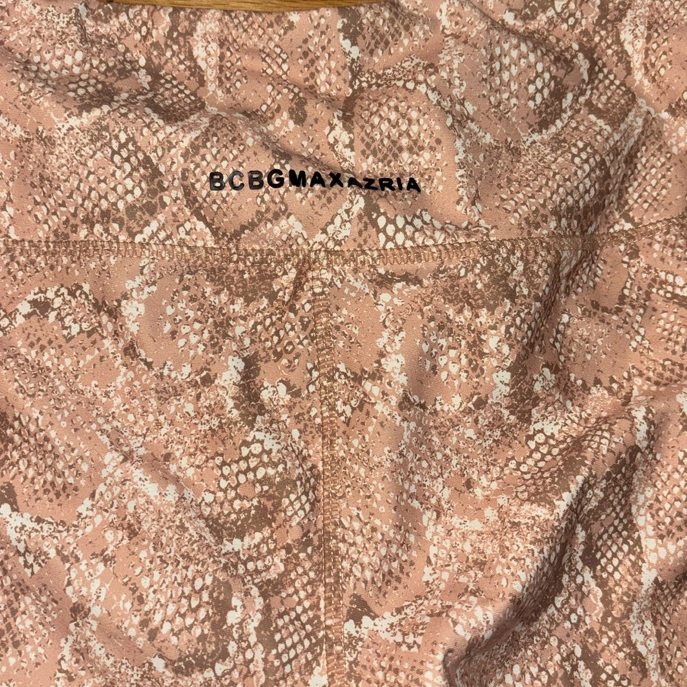 BCBG legging pants large snakeskin print womens size large - Picture 1 of 6
